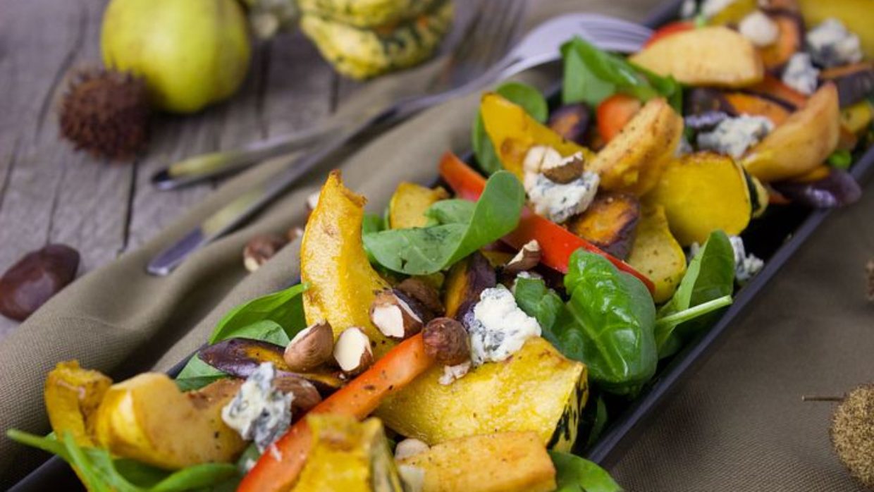 Zucca al forno con mele e kefir di latte