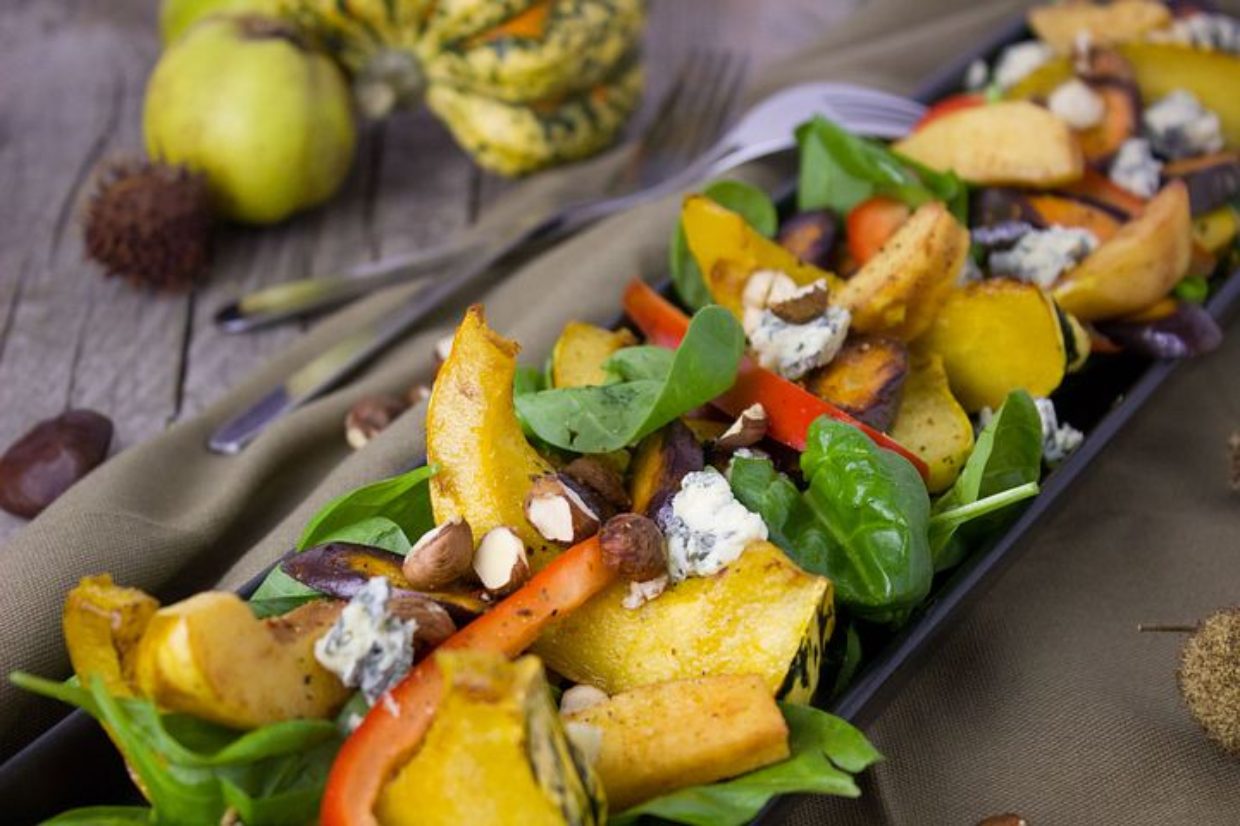 Zucca al forno con mele e kefir di latte