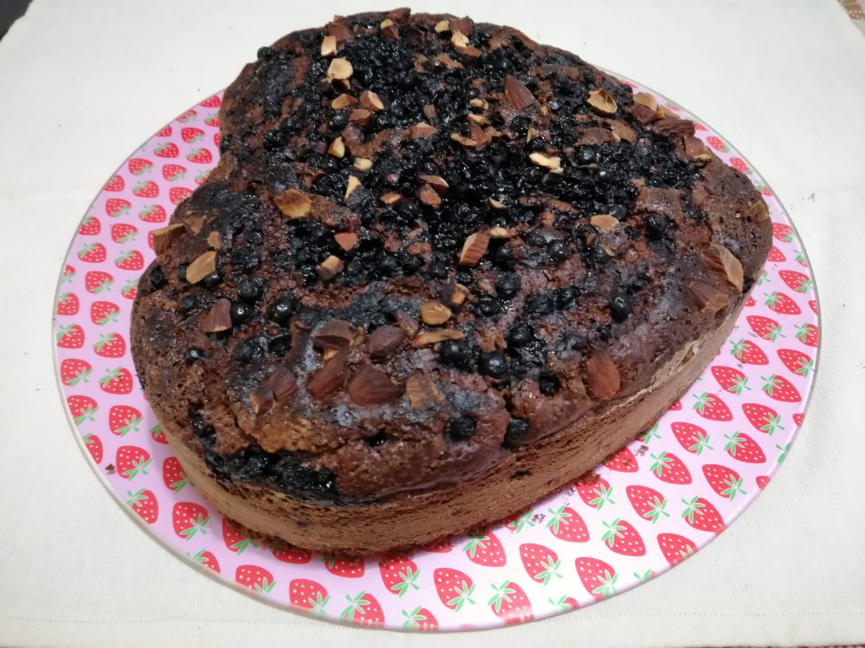 La torta cuore a fine cottura